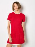 Apricot Skater-minijurk met kabelpatroon Rood