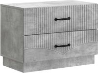 vidaXL Nachtkastje Betongrijs 62 x 34,5 x 44,5 cm Bewerkt hout