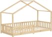 ML-Design Kinderbed Huisbed 90x200 cm Natuurlijk Dennen Hout