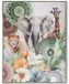HIP Plaid 130x160 cm - Safari Dieren en Bloemen Print - Groen - Polyvelvet - Oeko-Tex Gecertificeerd