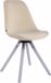 CLP Troyes Eetkamerstoel - Rond frame - Fluweel wit creme