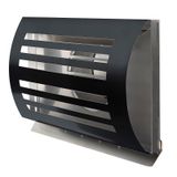 Paneir PREMIUM LINE Design gevelkap -DELTA- Ø 125mm met grofmazig gaas - ZWART RAL7021