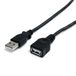StarTech.com 3 m USB 2.0 verlengkabel A naar A - USB-A male naar USB-A vrouwelijk - zwart (USBEXTAA10BK)
