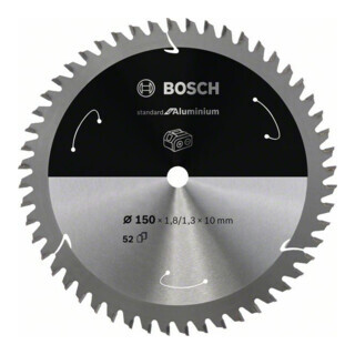 Bosch Bosch cirkelzaagblad Standard for Aluminium voor accuzagen 150x1,8/1,3x10, 52 tanden Aantal:1