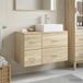 Maison Exclusive - Ensemble de meubles de salle de bain, 2 pièces, chêne Sonoma, 79,5 x 41 x 79,5 cm