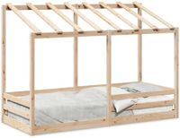 vidaXL Kinderbed met bedhuis 75x190 cm massief grenenhout