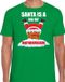 Bellatio Decorations Shoppartners Bv Fout Kerstshirt / Kerst t-shirt Santa is a big fat motherfucker groen voor heren - Kerstkleding / Christmas outfit XL