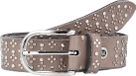 b.belt Leren Riem Tini Silver Leather Belt W80 Taupe Grijs
