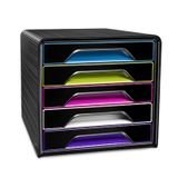 CEP 7-111 G Schuifladenbox Smoove GLOSS Zwart Polystyreen 5 Lades