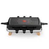 Tefal RE610D Raclette Gourmet 3-in-1 - 8 Personen - Zwart/RVS/Hout