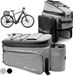 MIVELO - Fietstas voor bagagedrager - bagagedragertas fiets - uitbreidbaar tot 20 l - waterafstotend - 20 l grijs