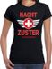 Bellatio Decorations Shoppartners Bv Nacht zuster verkleed t-shirt zwart voor dames - verpleegster carnaval / feest shirt kleding / kostuum M