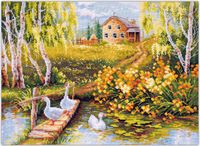 Magic Needle Village Pond borduren (pakket) 250-331