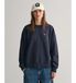 Gant Shield C-Neck Sweat Sweatshirt voor dames, evening blue, L