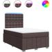 Prolenta Maison Exclusive - Sommier À Lattes De Lit Et Matelas Marron Foncé 120x190cm Tissu