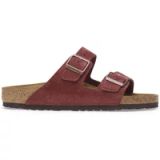 Birkenstock Arizona Bordeaux suède pantoffels Femme et Homme