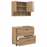 vidaXL Badkamermeubel Set 2 stuks Artisan Eiken 76,5 x 35 x 64 cm