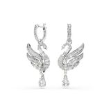 Swarovski Swan Dames Oorbellen Metaal - Transparant/Zilver