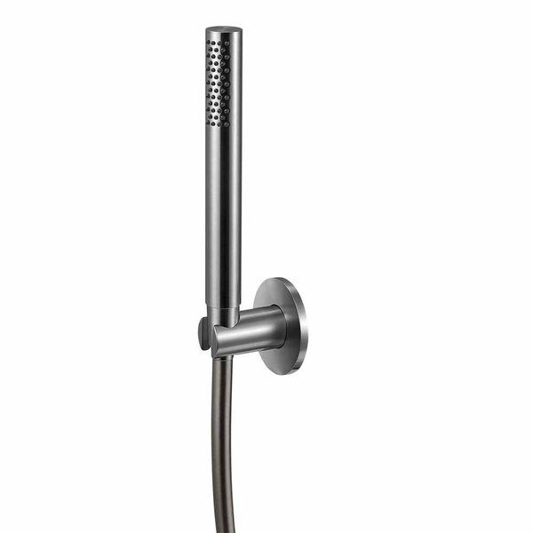 Qisani Flow staafhanddouche set - Geborsteld Rvs