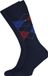 Tommy Hilfiger Check Socks (2-pack) - Herensokken - Katoen - Geruit en Uni - Blauw met Rood - Maat 47-49