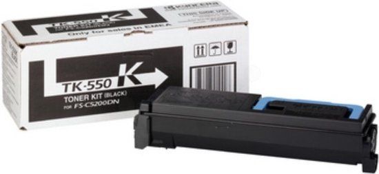 Kyocera TK-550K Zwart Tonercartridge - 7000 Pagina's - Origineel
