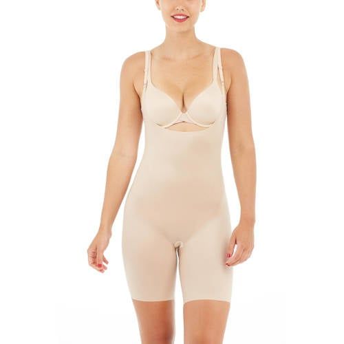 SPANX Thinstincts 2.0 Open-Bust Mid-Thigh Body - Beige - Medium