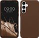 kwmobile telefoonhoesje geschikt voor Samsung Galaxy A55 5G - Hoesje voor smartphone - Back cover in chocoladebruin