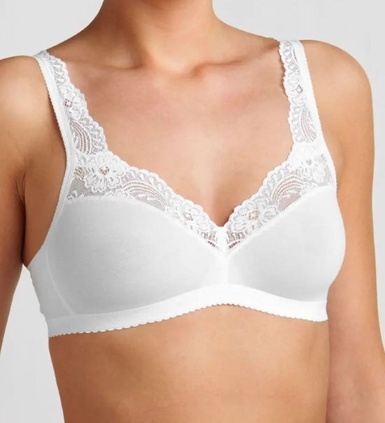 Sloggi Romance Soft Bra BH zonder beugel - 70C - Wit.