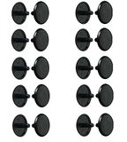 cyclingcolors 20 x universele kunststof gatafdekking, 12 mm x 2,5 mm, kruiskop, bescherming voor meubels, tafel, kast, rek (zwart)