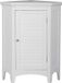 Teamson Home Glancy Badkamerkast - Houten Muurbevestiging Hoekkast Met Deur en Planken - Wit