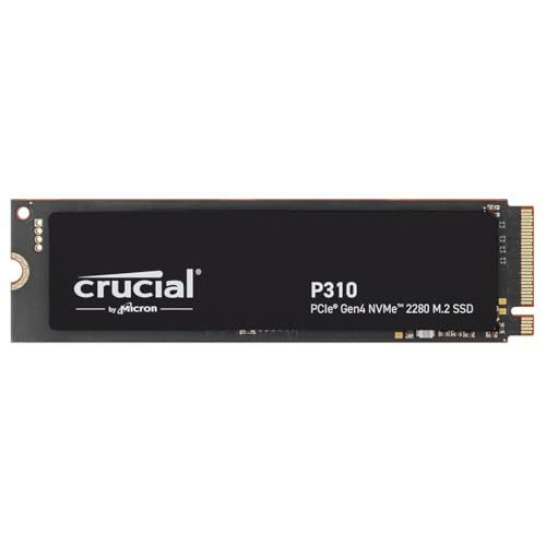 Crucial P310 1TB PCIe Gen4 NVMe M.2 2280 Interne Gaming SSD, tot 7.100 MB/s, Compatibel met Laptop, Desktop PC & Draagbare Gameconsoles, Solid State Drive - CT1000P310SSD801