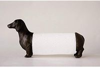 Creative Creatieve Co-Op Teckel Bronzen Papieren Handdoekhouder