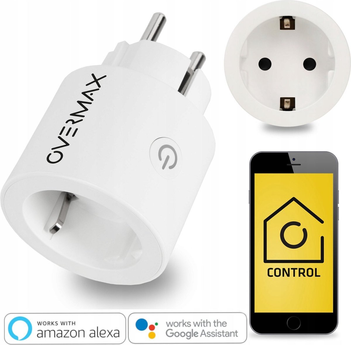 Overmax Flow Control - Stekker - WiFi - Alexa/Google Home - verbuiksmeter