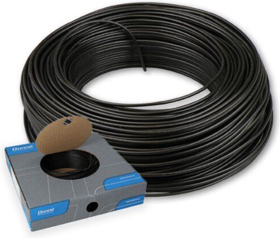 Donne H07V-U installatiedraad - Zwart - 1.5 mm² - 100 Meter
