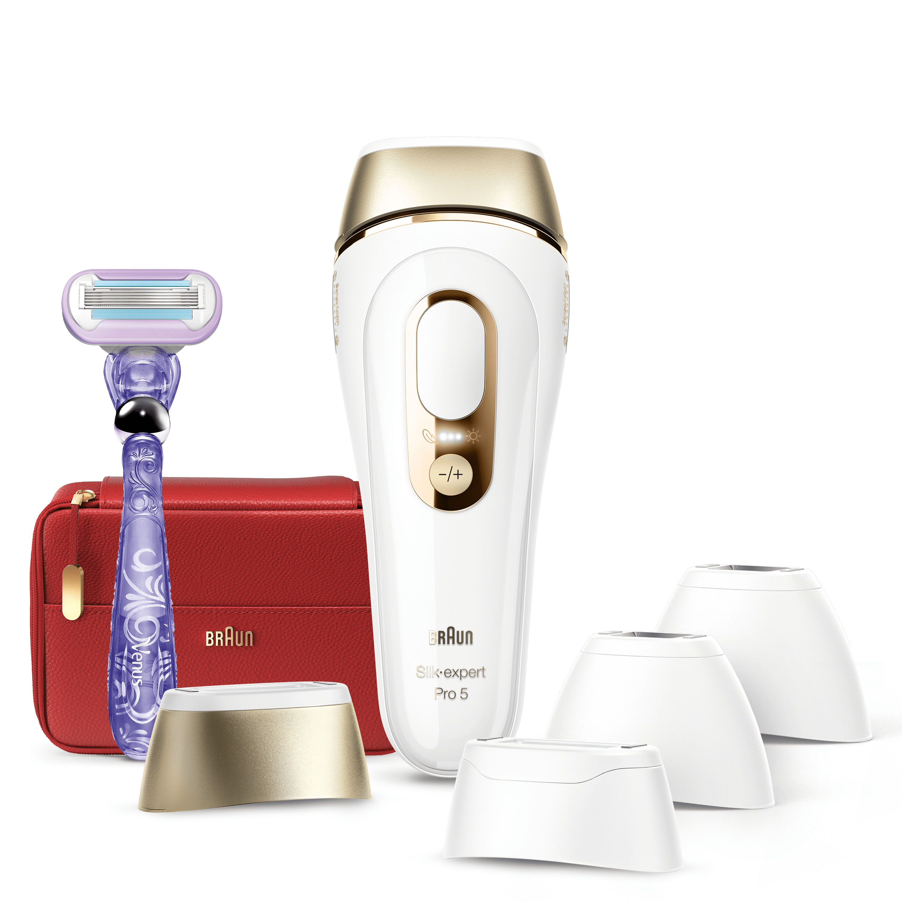 Braun Braun Silk&#183;expert Pro 5 PL5387 IPL Voor Vrouwen, Voor Blijvend Zichtbare Ontharing Thuis, Wit/Goud