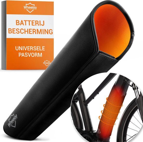 Wheeloo E-bike accubescherming voor geïntegreerde frameaccu, 30-38 cm omtrek, universele pasvorm, bescherming tegen kou en vuil, verhoogt de looptijd en levensduur, afdekking voor e-bike accu