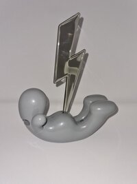 DHINK Butt Lightning Pen Holder - Gray - Office Accessory - Funny Office Decor