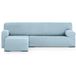 ECOMMERC3 Chaise long-bankhoes, kort hoekdeel rechts, universeel en veelzijdig, chaise longue-bankhoes, kleur hemelsblauw, eenvoudig aan te brengen, voor rugleuning, zitting en armleuningen