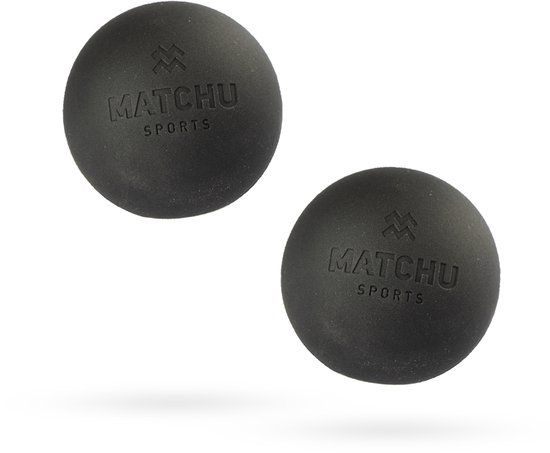 Matchu Sports Matchu - Lacrosse bal - Massage bal - Zelfmassage - Fitness - Grijs - Ø 6 cm - SET VAN 2 STUKS