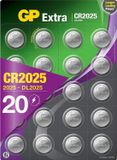 GP Extra Lithium CR2025 Batterij - 20 stuks