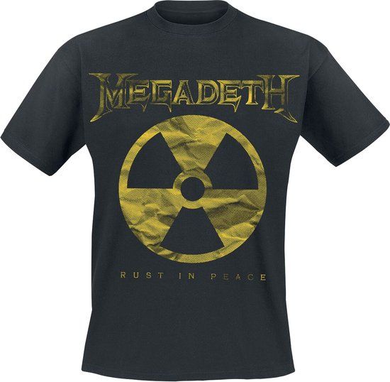 Megadeth Large Rip Nuclear Logo Heren T-shirt - zwart - M