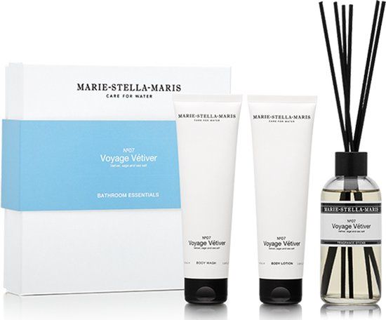 Marie-Stella-Maris No.7 Voyage Vetiver Bathroom Essentials Set | 300 ml | 3-Piece Set