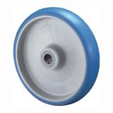 BS Roue de secours polyuréthane bleu Roulement à billes Ø 100 mm 110 kg