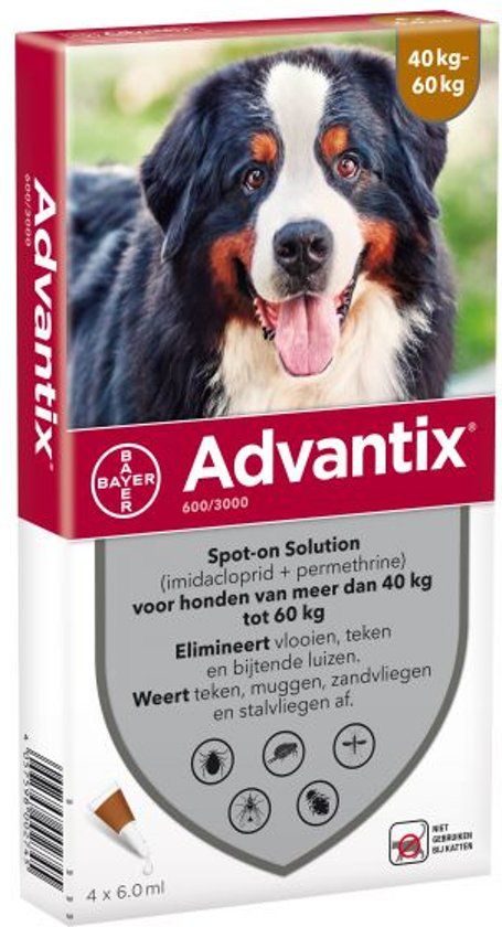 Advantix Spot-on 600/3000 40+ kg - 4 Pipetten