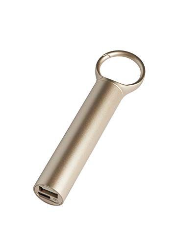 Lexon - NOMADAY Power Bank externe batterij 3000 mAh met gouden karabijnhaak