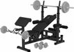 Gorilla Sports Banc universel Noir + 108 kg Set d'haltères - Fonte