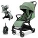 Sekey kinderbuggy, reiswagentje voor kinderen tot 22 kg, verstelbare rugleuning, regenbescherming en kijkvenster, opvouwmechanisme met één hand, zwart en groen