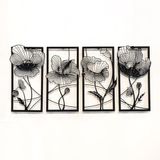 Stijlvol zwart decoratief metalen wandaccessoire, 63 x 135 cm, 100% staal, 1,5 mm dik, lichtgewicht 2,7 kg, perfect voor moderne woondecoratie
