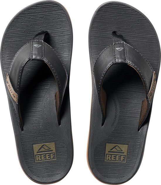 Reef Santa Anablack Heren Teenslippers - Zwart - Maat 45