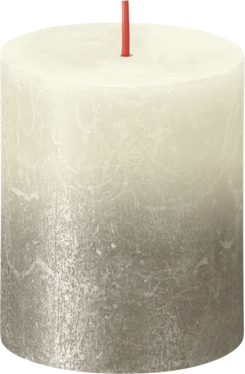 Bolsius Rustiek Fading Metallic Stompkaars - Soft Pearl Champagne - 80/68